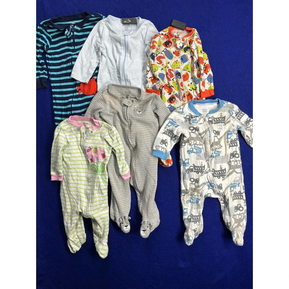 Babycore Unisex Carters Garanimals Footed Sleeper Lot 3-9M Multicolor